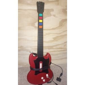 Guitar Hero Red Octane Wired PSLGH PS2 Model Tested Works With Strap